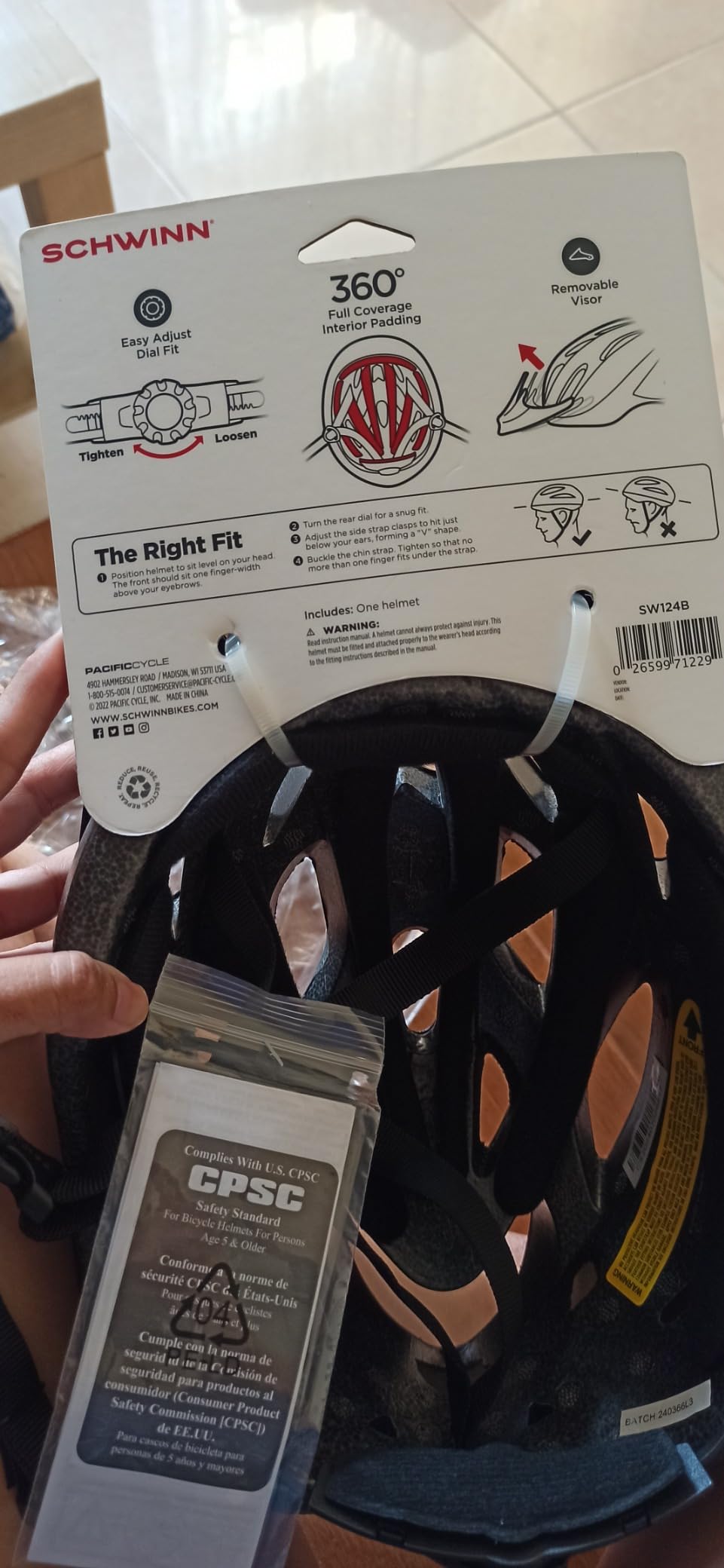 Schwinn Thrasher Helmet for Adults, Size 58-62 cm for Riders Ages 14+, Microshell, Adjustable Dial & Straps, Interior Padding, Air Vents, Lighted or Unlit, Visor customer photo 2