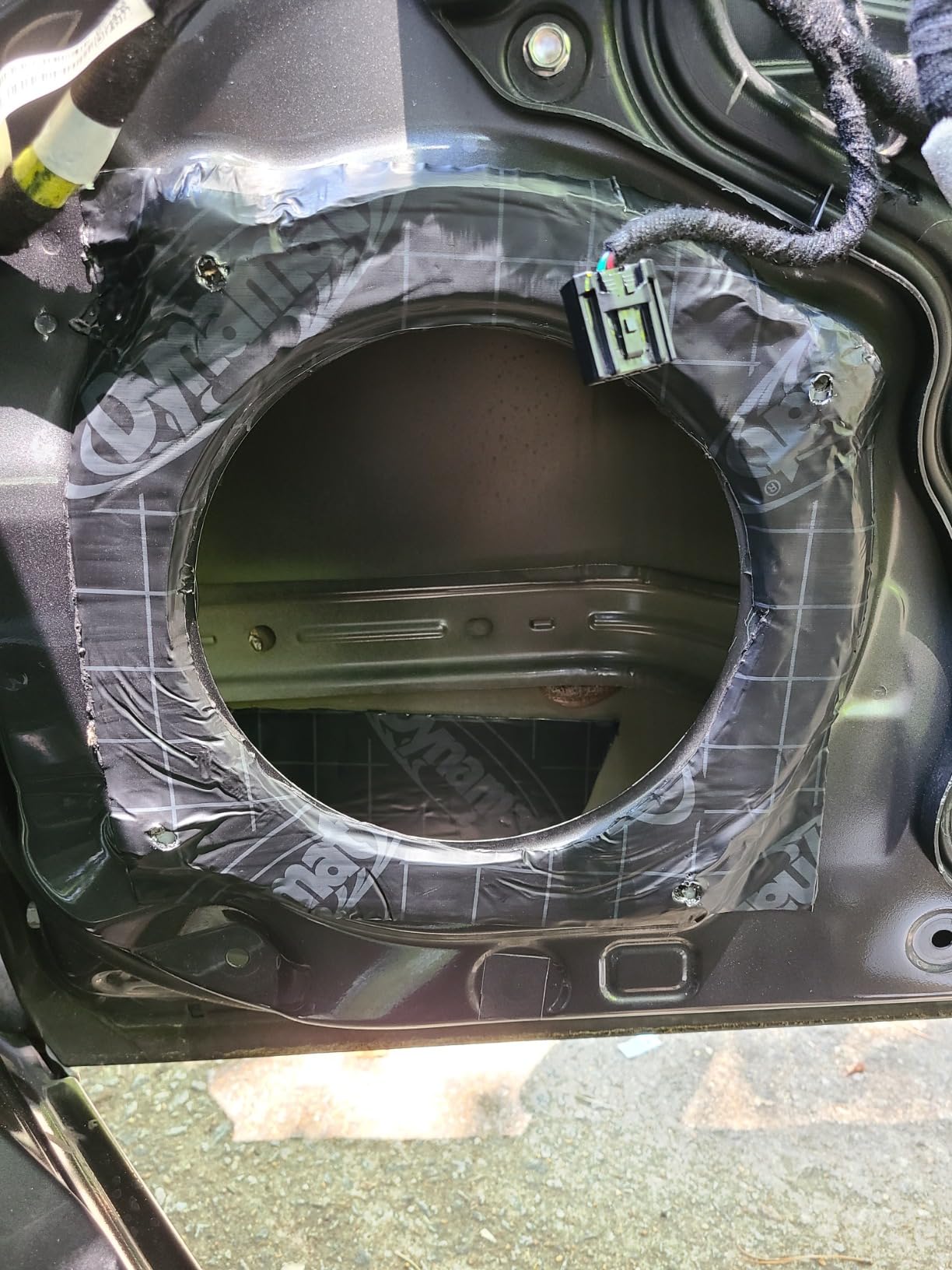 Dynamat Xtreme Sound Deadening Car Insulation Door Kit 10435 - Pre Cut Noise Dampening Kit for 2 Standard Car Doors - Easy Self Adhesive Install - Made in USA - 4 Sheets 12x36 Each, 12 sq ft total customer photo 2