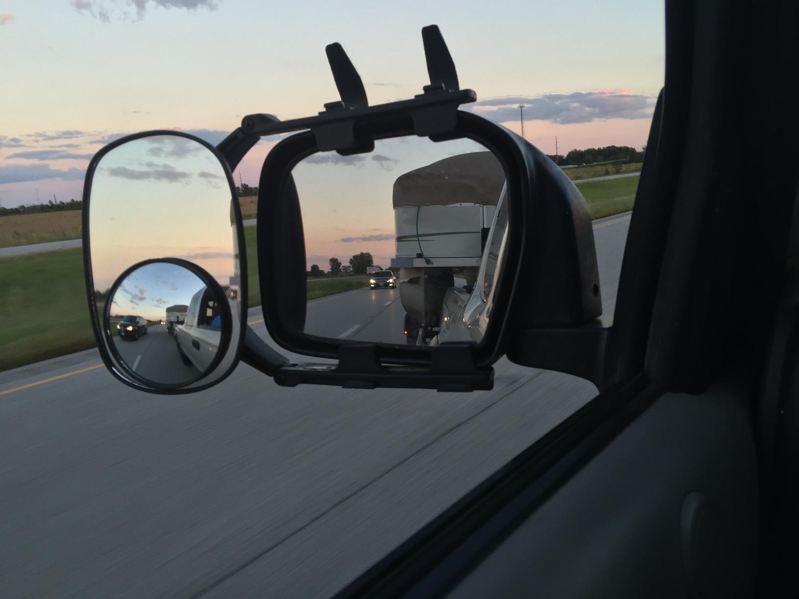 CIPA 11950 Clip-On Towing Mirror,Black & Silver, 15.75 Inch customer photo 1