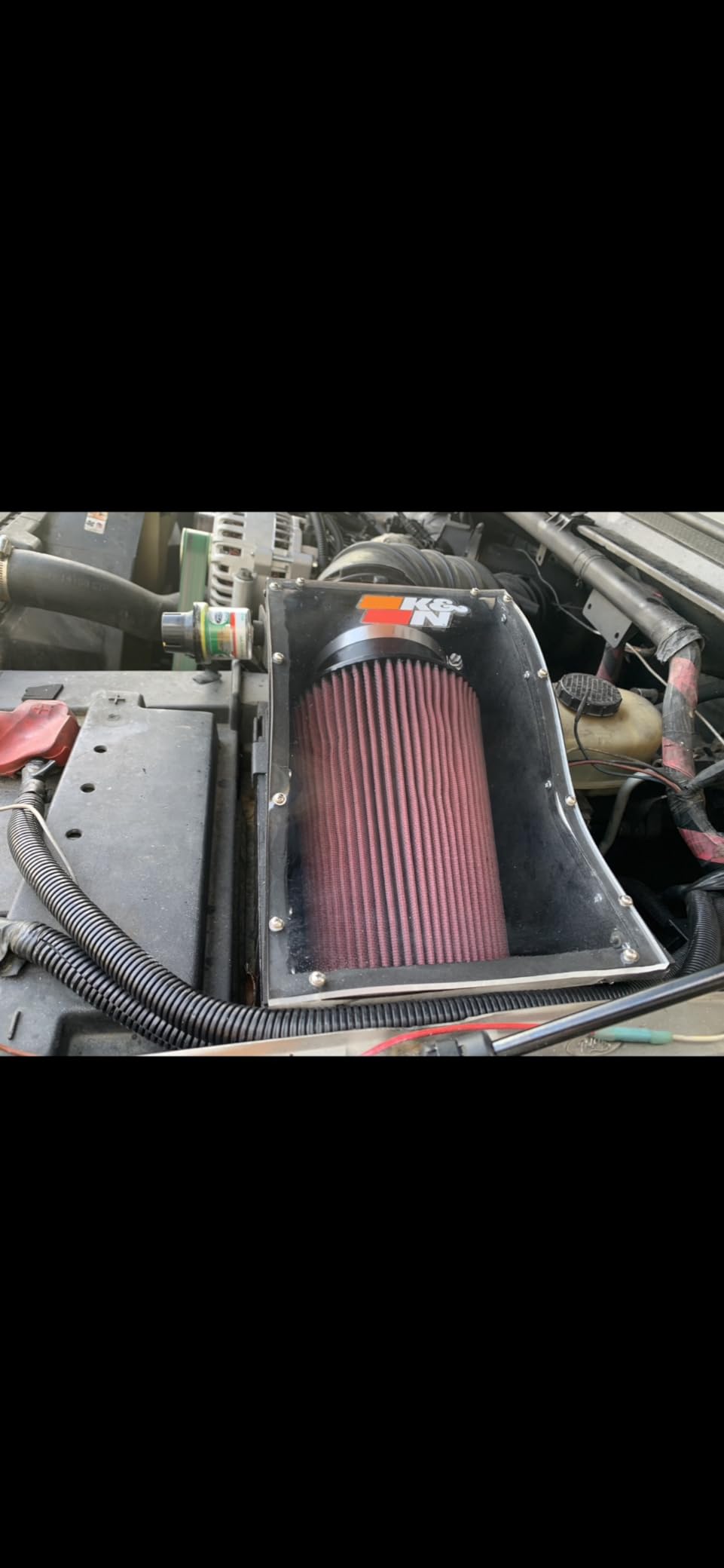 K&N High-Flow Original Lifetime Universal Clamp-On Air Filter: High Performance, Premium, Washable: Flange Diameter: 4 In, Filter Height: 9 In, Flange Length: 1.75 In, Shape: Round Tapered, RE-0870 customer photo 2