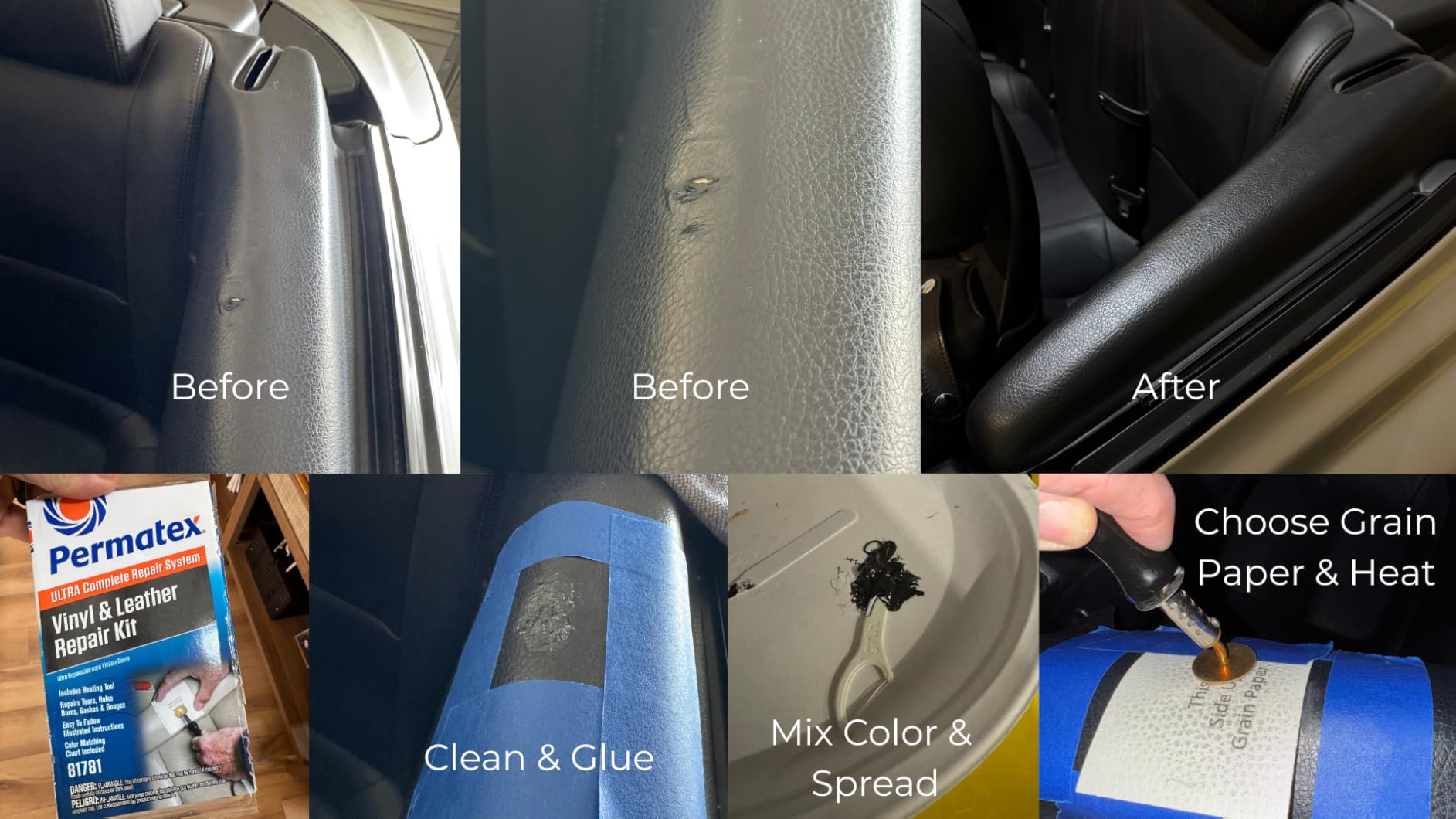 Permatex 81781 Ultra Series Vinyl and Leather Repair Kit customer photo 1