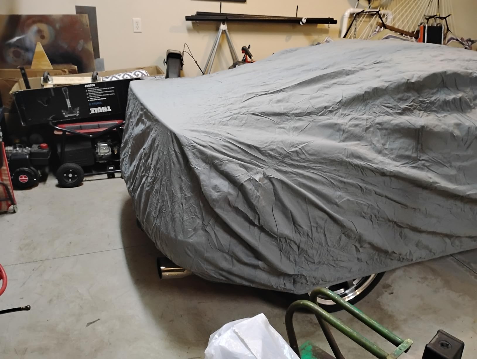 Budge Lite Car Cover, Indoor Protection, Breathable Dustproof Cover, Fits Mid-Size Sedans up to 200 Inches, Gray, Size 3 customer photo 2