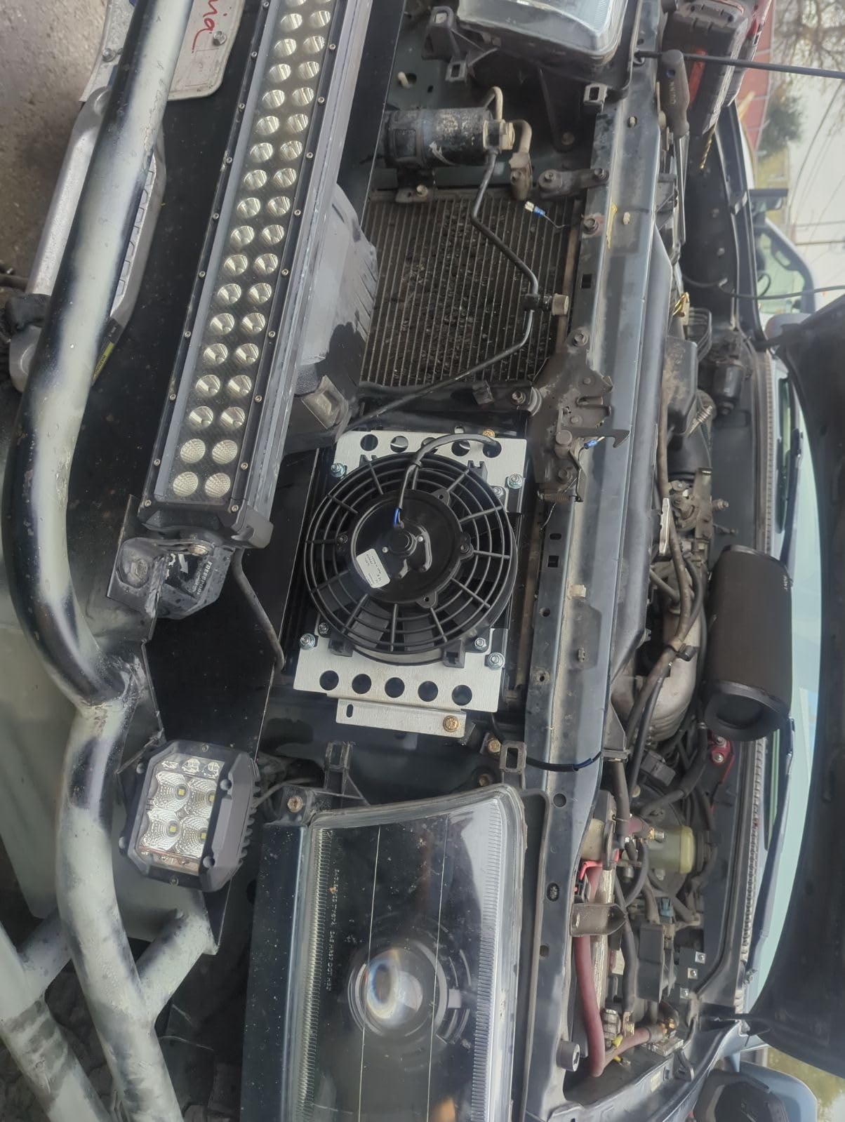 Derale Performance Fluid Cooler and Fan, 12.75 x 9.375 x 4.313 in, Plate and Fin Type, 5/8-18 in Female O-Ring Inlet/Outlet, 6 AN Male Adapters, Fittings, Aluminum, Black Powder Coat, Universal customer photo 2