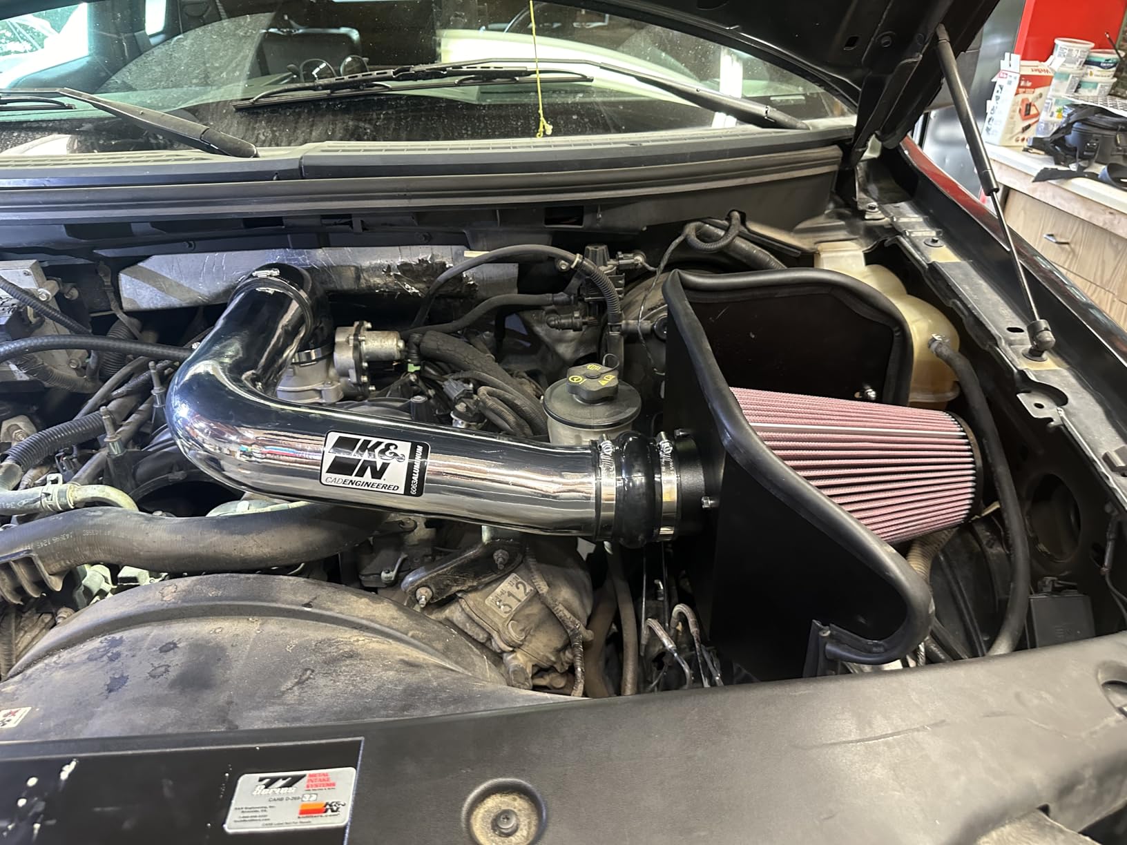 K&N Cold Air Intake System: High-Flow Air Filter, Increase Performance & Towing: Compatible with 2004-2008 FORD/LINCOLN: Expedition, F150, Mark LT, 57-2556 customer photo 2