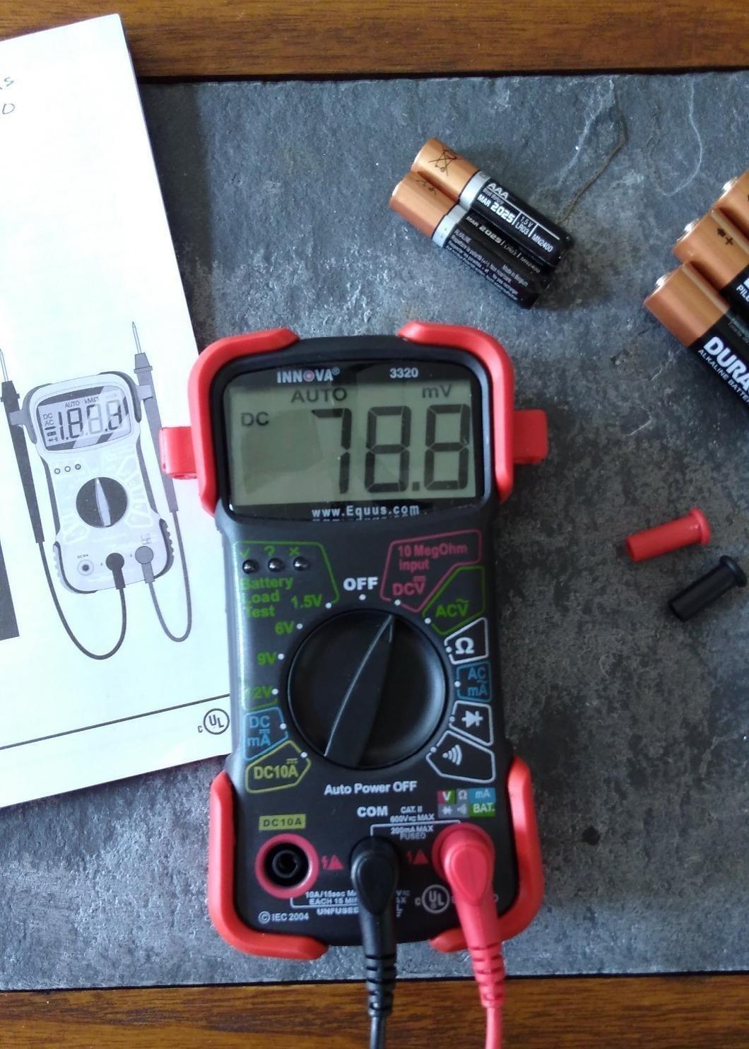 INNOVA 3320 Auto-Ranging Digital Multimeter, Red & Black customer photo 2