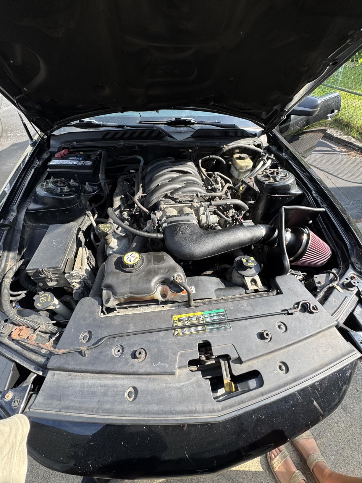 K&N Cold Air Intake System: High-Flow Air Filter, Increase Performance & Acceleration: Compatible with 2005-2006 Ford: Mustang GT, 57-2565 customer photo 1