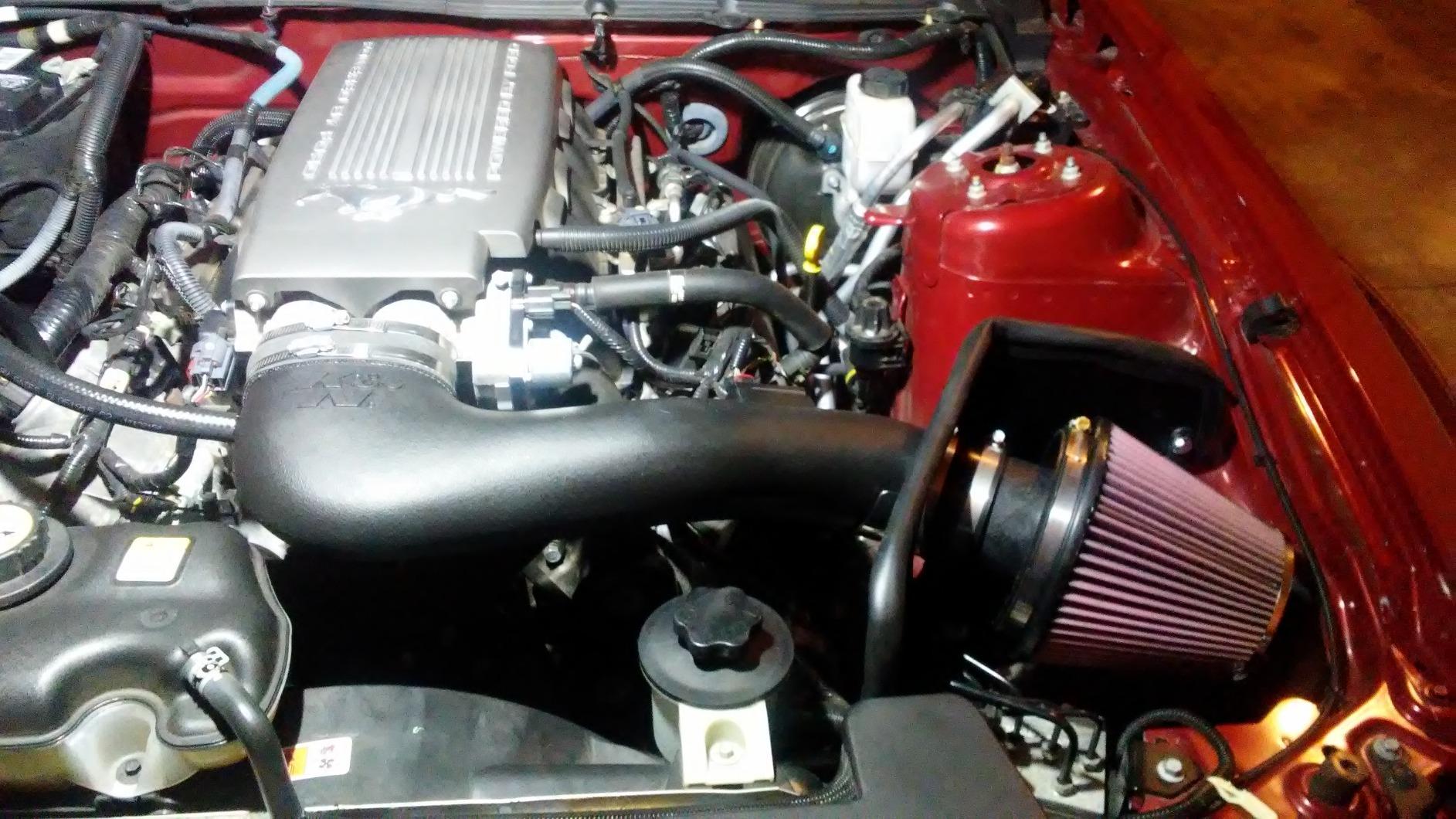 K&N Cold Air Intake System: High-Flow Air Filter, Increase Performance & Acceleration: Compatible with 2005-2006 Ford: Mustang GT, 57-2565 customer photo 2