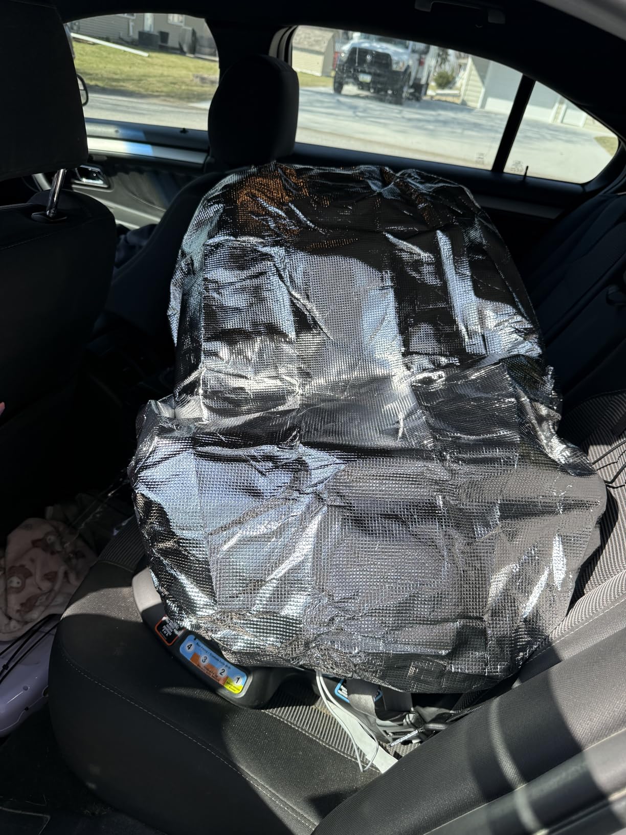 Mommy's Helper Car Seat Sun Shade Cover - Heat Reflective Car Seat Sun Protector for Baby & Toddler - Universal Fit Carseat Cover for Summer - Blocks Sun & UV to Help Reduce Heat Buildup customer photo 2