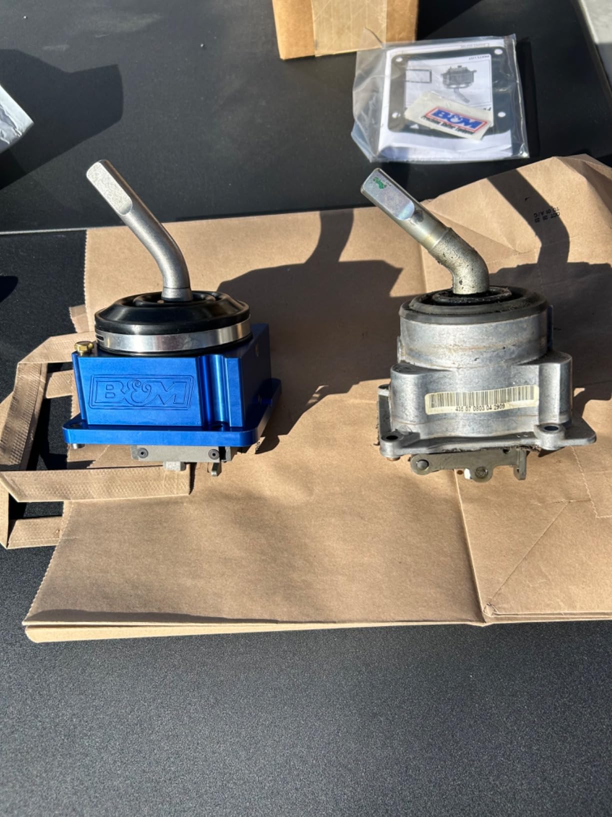 B&M 45195 Manual Transmission Shifter Lever Kit, 1 Pack, Blue customer photo 1