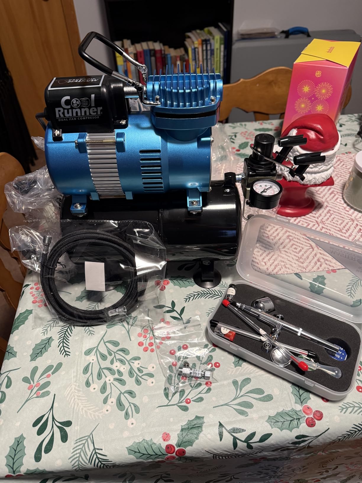 Master Airbrush Multi-Purpose Gravity Feed Air Brush Kit with Air Compressor - Model G22 Gravity Feed Dual-Action Airbrush with 1/3 oz. Fluid Cup and 0.3 mm Tip, Hose, 1/5hp Compressor customer photo 1