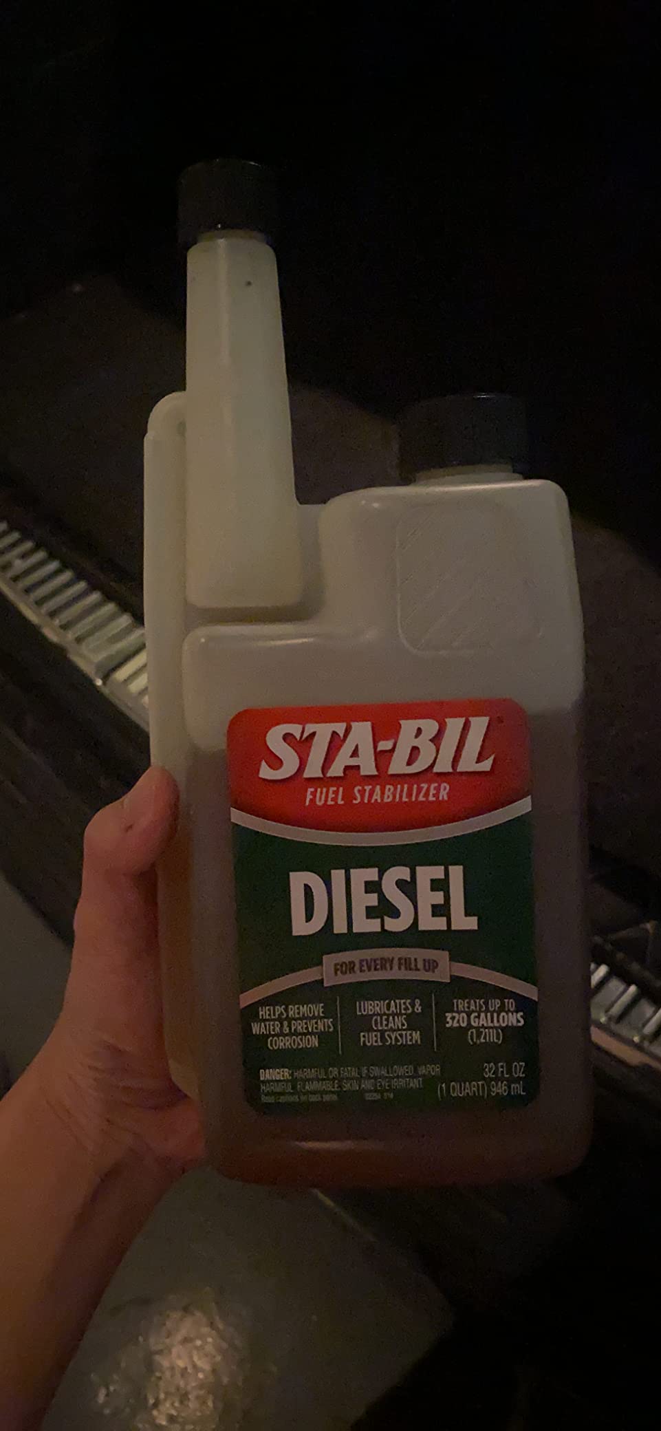 STA-BIL Diesel Fuel Stabilizer And Performance Improver - Keeps Diesel Fuel Fresh For Up To 12 Months - Lubricates And Cleans The Fuel System - Treats 320 Gallons, 32 fl. oz. (22254) customer photo 1