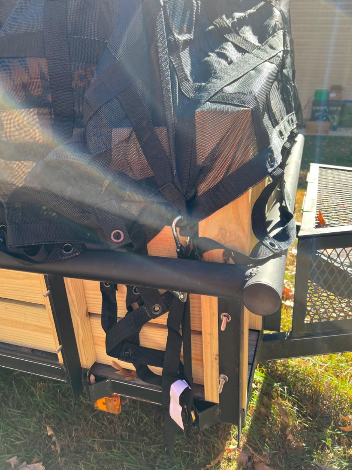 GLADIATOR CARGO NETS - Heavy Duty Cargo Net-(WLL): 1,500 lbs - TruckAccessory - Cargo Carrier - Truck Organizer -Truck Bed Cover-Trailer-Pickup-Boat-Jeep-SUV-5ft Bed (SGN-100) 4.75' x 6' ft. customer photo 2