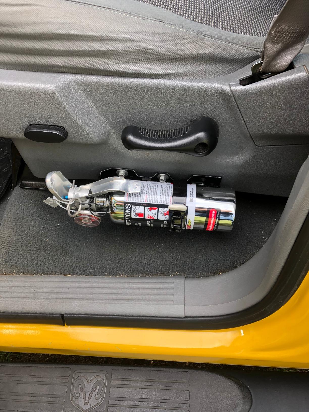 MaxOut Compact Fire Extinguisher for Vehicles - Cars, Trucks, UTVs, RVs & Boats | Off-Road Ready | Refillable Purple K Dry Chemical | Class BC | Mounting Bracket | UL Listed | Black 1.0 lb customer photo 2