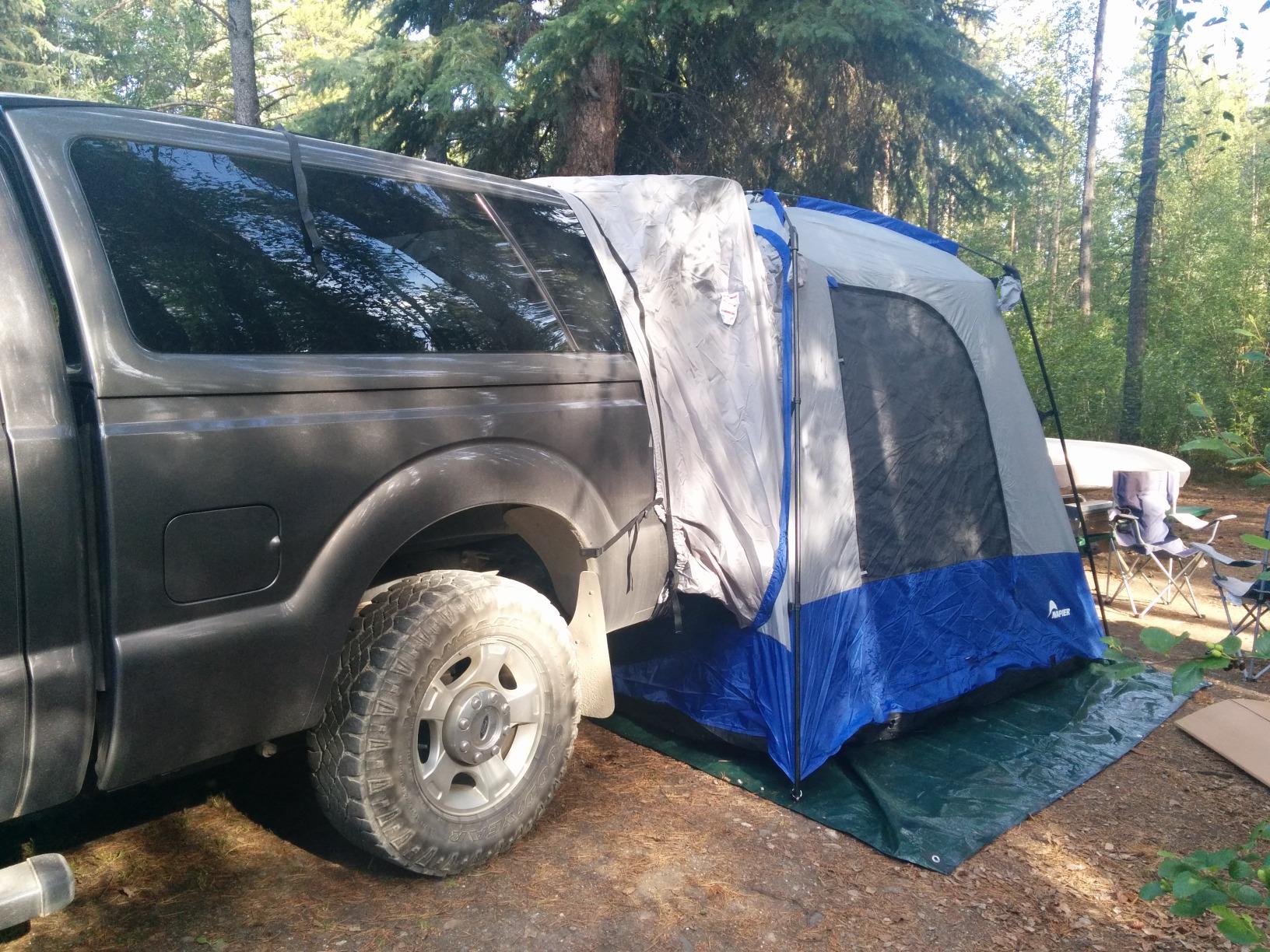 Napier Sportz SUV Tent | 9'x9' Car Camping Tent with Full Rainlfy and Awning | Fits All CUVs, SUVs, Minivans | Sleeps 5 Adults | Blue/Gray | Model 82000 customer photo 1