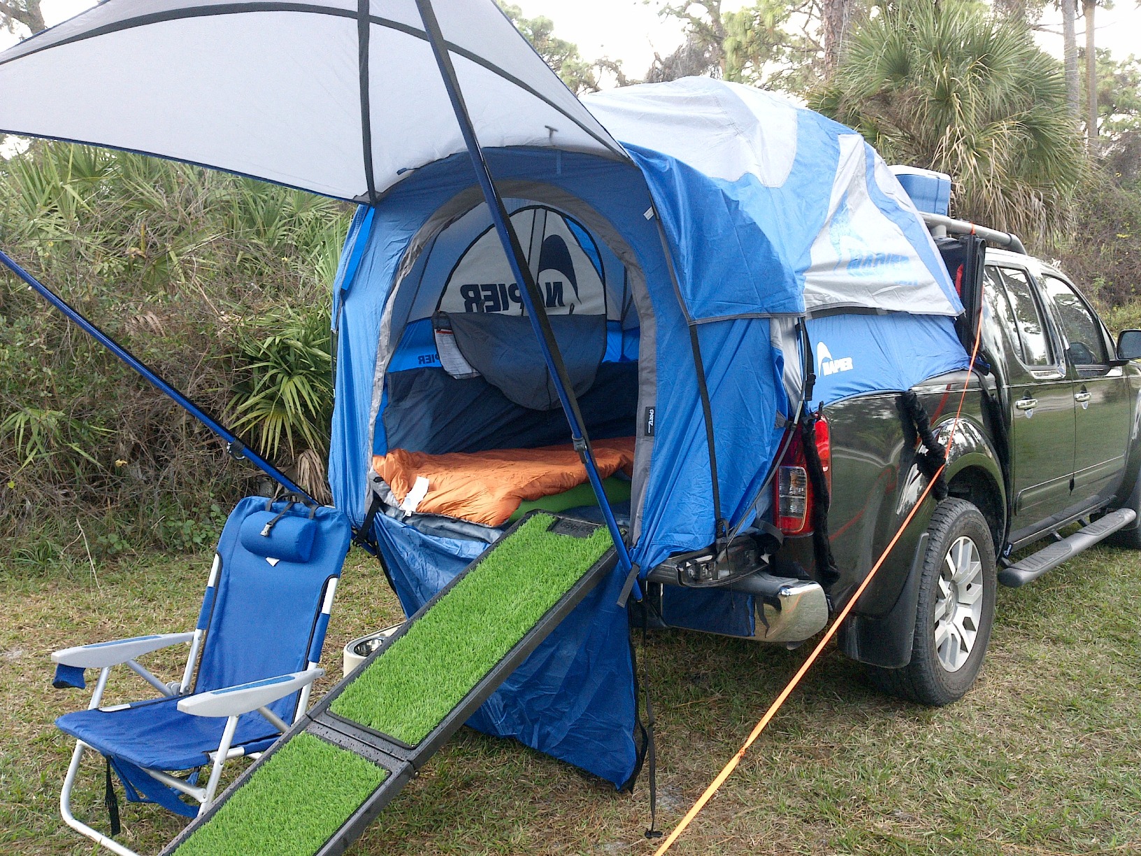 Napier Sportz Truck Tent | Pickup Truck Bed Camping Tent | Full Rainfly for Water Protection | Sturdy and Spacious 2-Person Truck Tent | Easy 15-Minute Setup | Blue/Gray customer photo 1