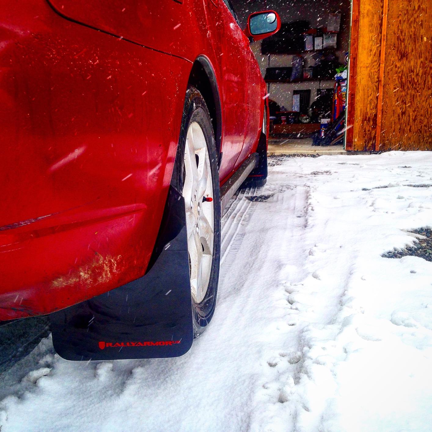 Rally Armor MF1-UR-BLK/RD Black, Red Mud Flap with Logo (02-07 Subaru WRX/STI/RS/2.5i (Wagons req mod) UR), 1 Pack customer photo 1