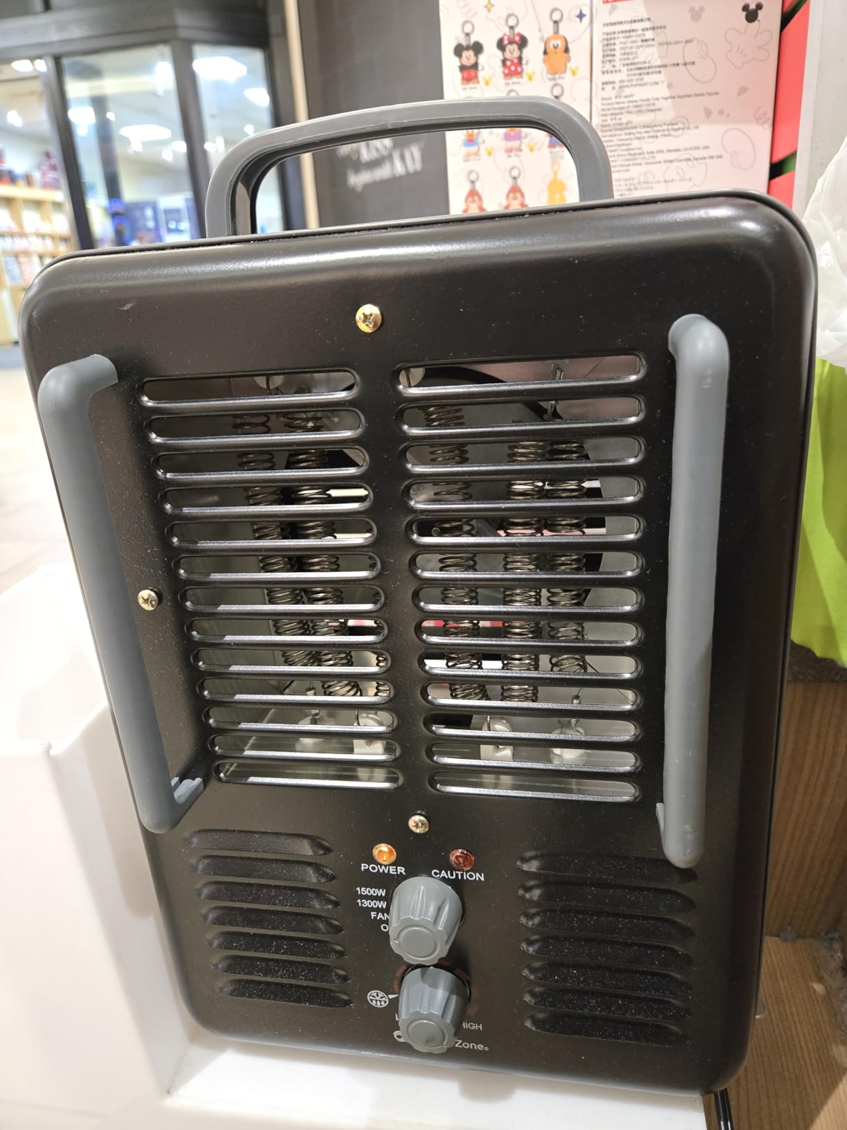 Comfort Zone Utility Space Heater, 1500W Electric Garage Heater with Adjustable Thermostat, Fan/Low/High Heat Settings, Tip-Over & Overheat Protection, Milkhouse Style, ETL Listed customer photo 2