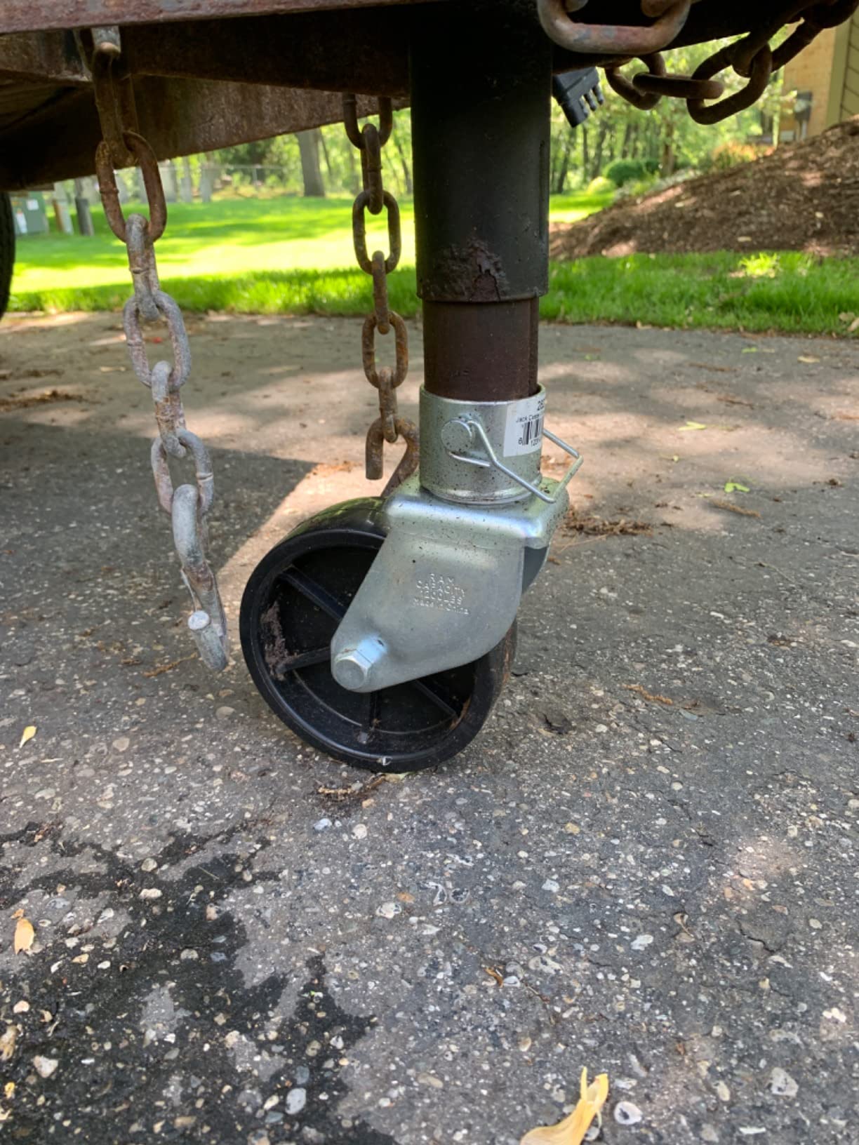 CURT 28276 6-Inch Caster Trailer Jack Wheel Replacement, Fits 2-In Tube, 1,200 lbs customer photo 2