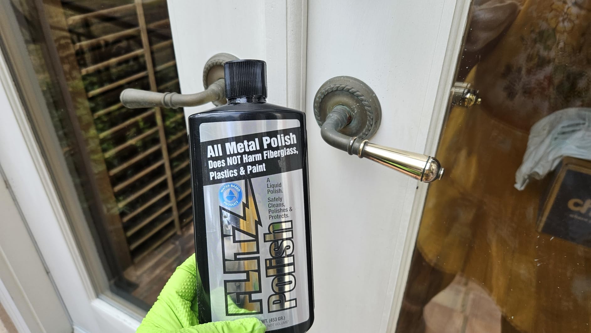 Flitz Multi Purpose Metal Polish Liquid - 16oz Bottle of USA-Made Tarnish Remover - For Aluminum, Chrome, Brass, Nickel, Silver - Non-Abrasive Metal Cleaner and Polish, Restorer (1 Pack) customer photo 2