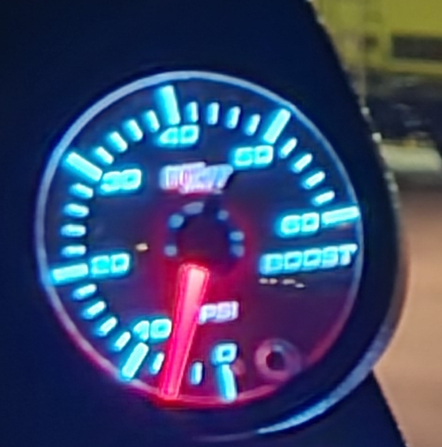 GlowShift Tinted 7 Color 60 PSI Turbo Boost Gauge Kit - Includes Mechanical Hose, 1/8-27 NPT Fittings & Wiring - Multi-Color Display - Black Dial - Smoked Lens - for Diesel Trucks - 2-1/16