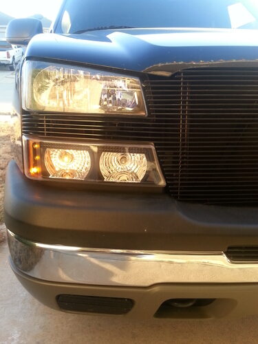 APS Compatible with 2003-2006 Chevy Avalanche 2003-2005 Silverado 1500 2003-2004 2500 Black Billet Grille Grill Insert C85026H customer photo 2