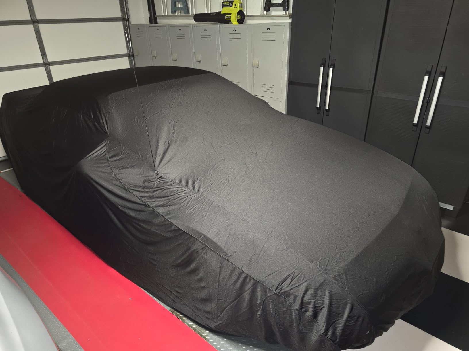 Budge Indoor Stretch Car Cover, Premium Dustproof Protection with Soft Fleece Lining, Breathable Indoor Car Cover Fits Vehicles up to 228 Inches, Black customer photo 1