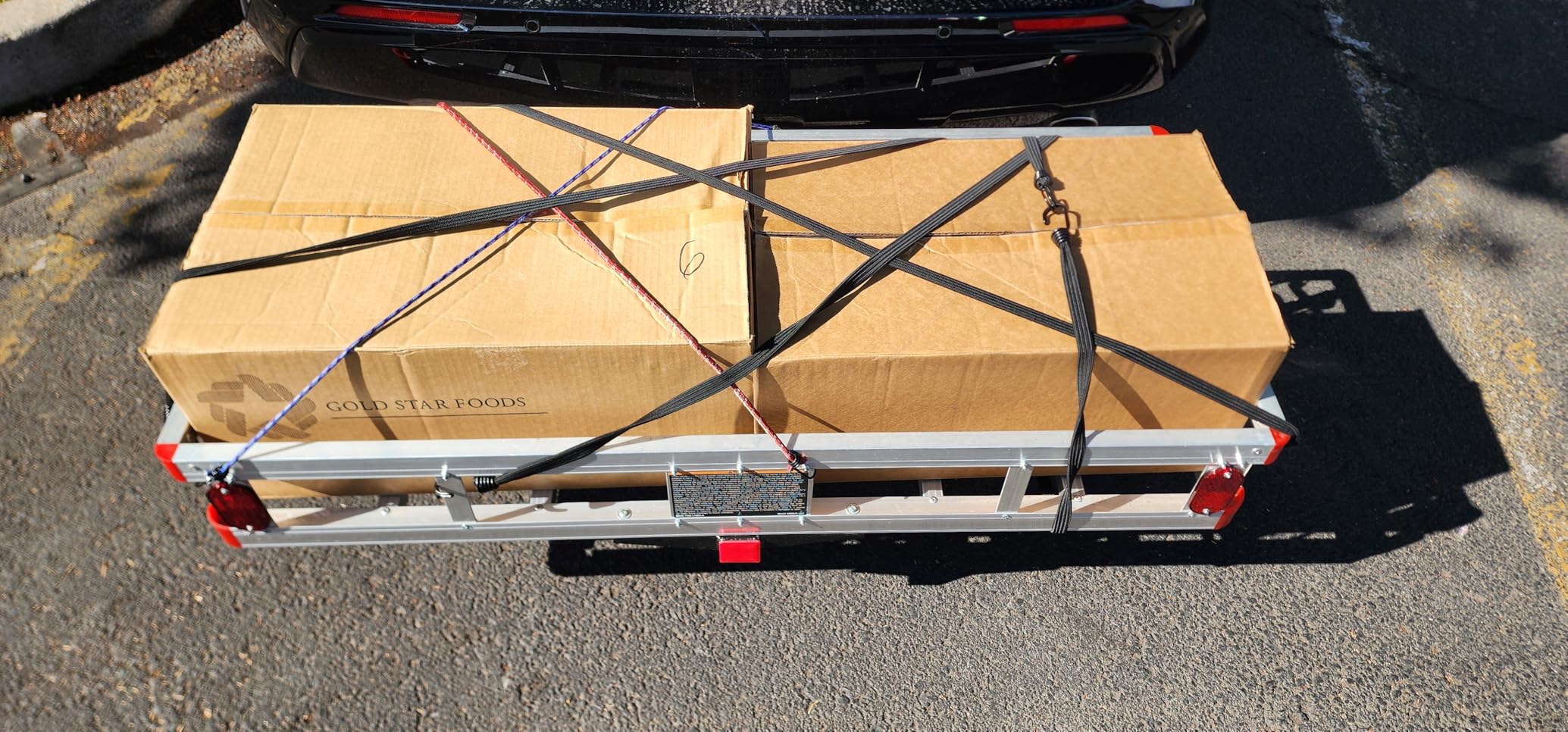 MaxxHaul 70108 Aluminum Cargo Carrier With High Side Rails- Trailer Hitch Mount For RV's, Trucks, SUV's, Vans, Cars With 2