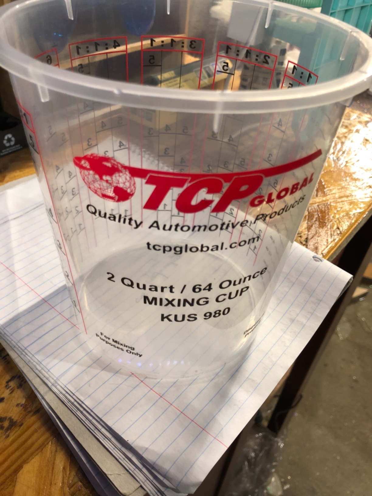 Custom Shop Paint Mixing Cups, 64-Ounce (12 Pack) - Plastic Measuring Cups for Liquids, Automotive Painting, Epoxy Resin, Acrylic Arts, Crafts, Disposable or Reusable, Graduated, Mixing Ratios customer photo 1