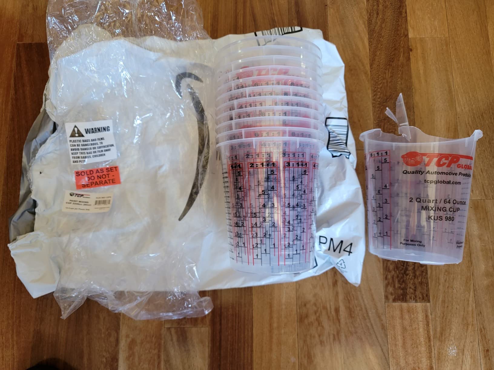 Custom Shop Paint Mixing Cups, 64-Ounce (12 Pack) - Plastic Measuring Cups for Liquids, Automotive Painting, Epoxy Resin, Acrylic Arts, Crafts, Disposable or Reusable, Graduated, Mixing Ratios customer photo 2