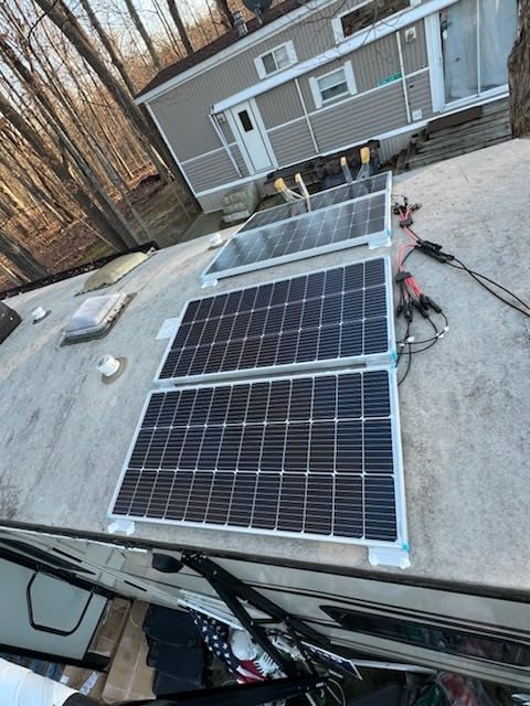 Renogy 100W 12V Solar Panel Starter Kit, 100 Watt Monocrystalline Solar Panel, 30A LCD PWM Charger Controller, Adaptor Kit, Tray Cables, Z Brackets for RV, Camper, and Other Off Grid Applications customer photo 2