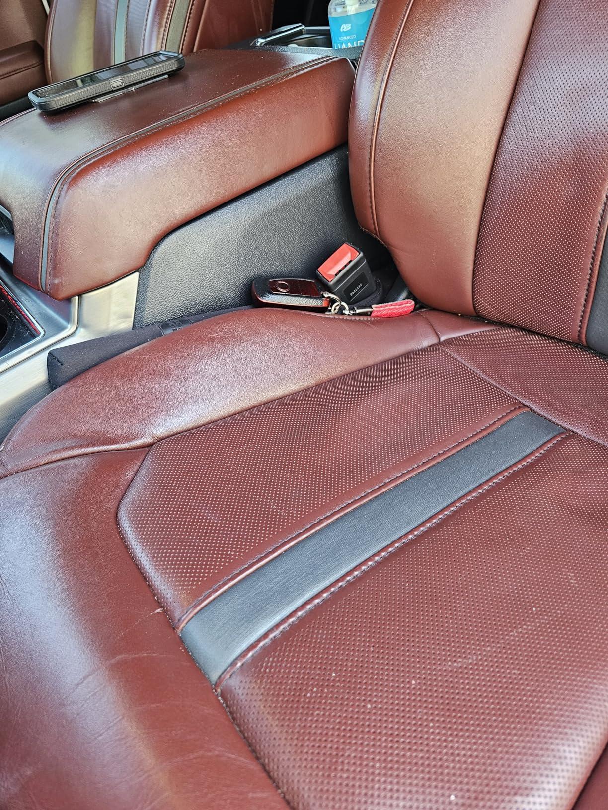 Drop Stop The Original Car Seat Gap Filler - Set of 2 (Pad + LED Light) | Between Seats Console Organizer, Patented, As Seen On Shark Tank customer photo 1