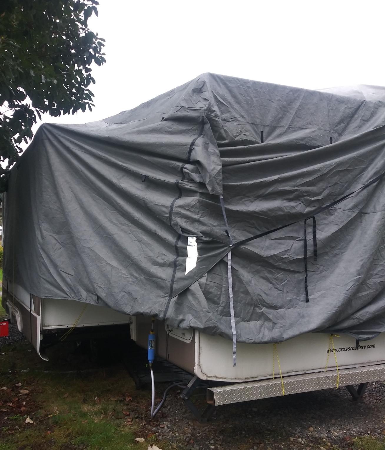 Leader Accessories Windproof RV Cover 27' -30' Travel Trailer Cover Extra Thick Camper Cover - Anti-uv & Ripstop with 4 Tire Covers, Adhesive Repair Patches customer photo 2