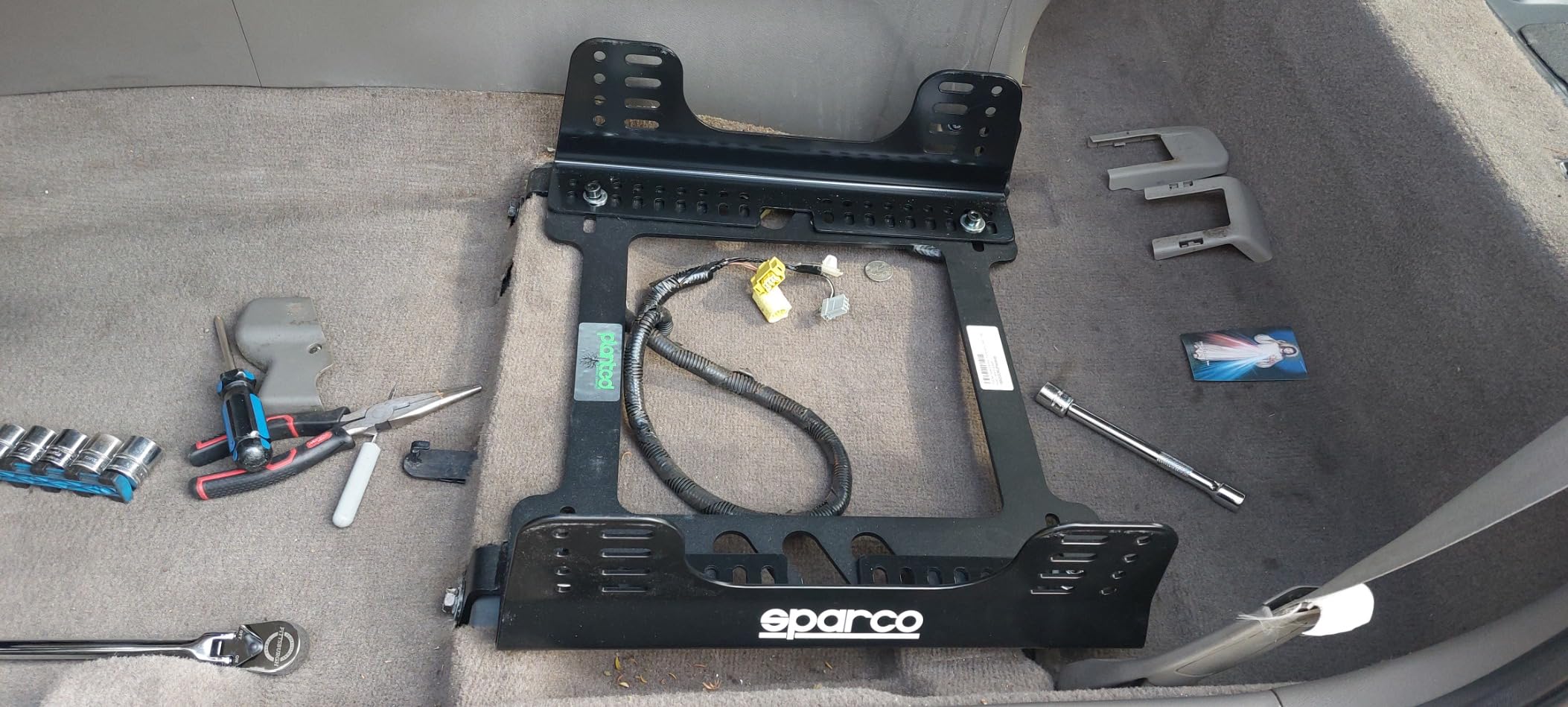 Sparco Seat Bracket, Competition, Side Mount, FIA Approved, Adjustable, Steel, Black Powder Coat, Universal, Kit customer photo 2