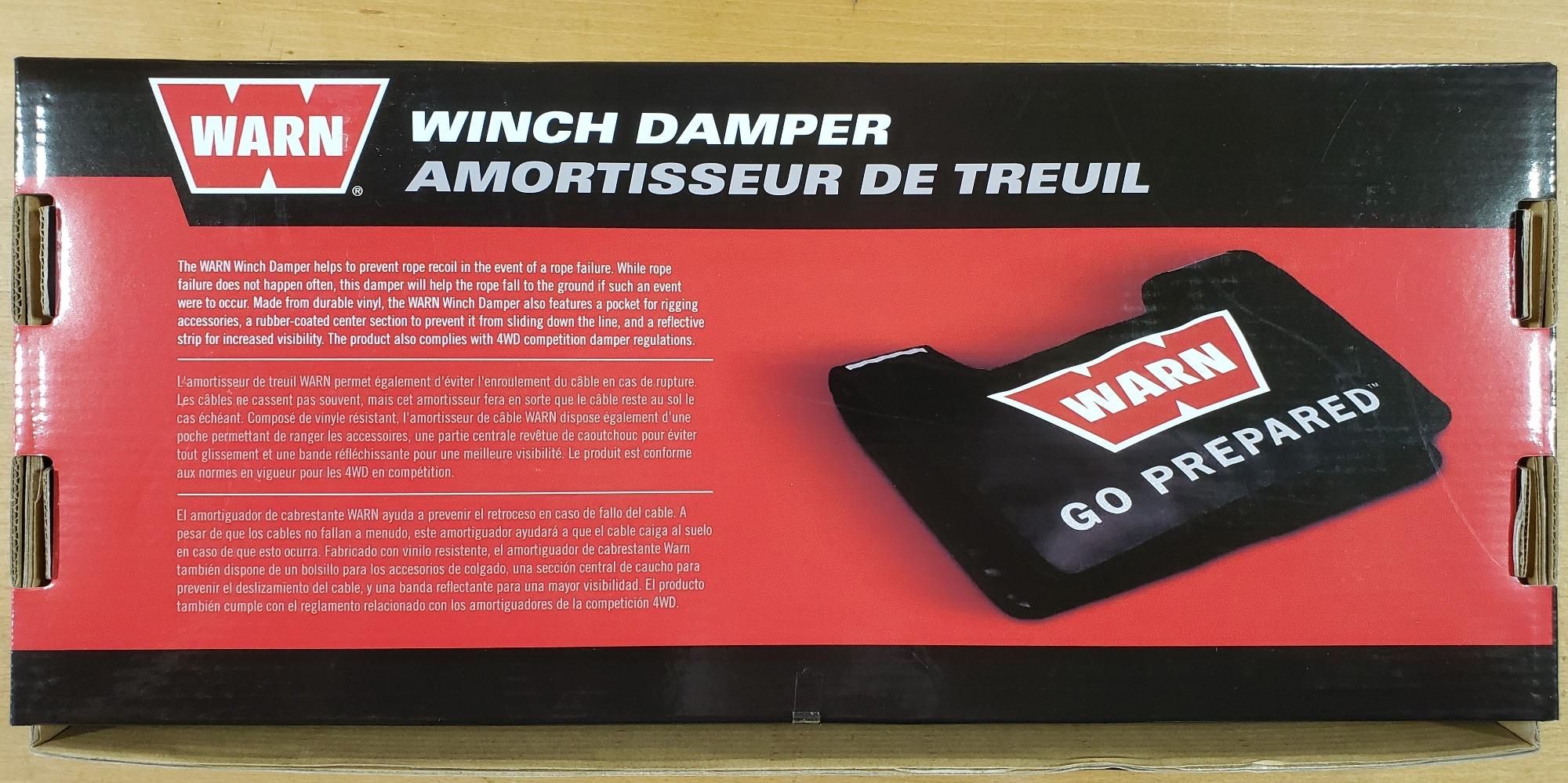 WARN 91575 Winch Damper with Rigging Accessory Storage Pocket and Reflective Strips, Black customer photo 1