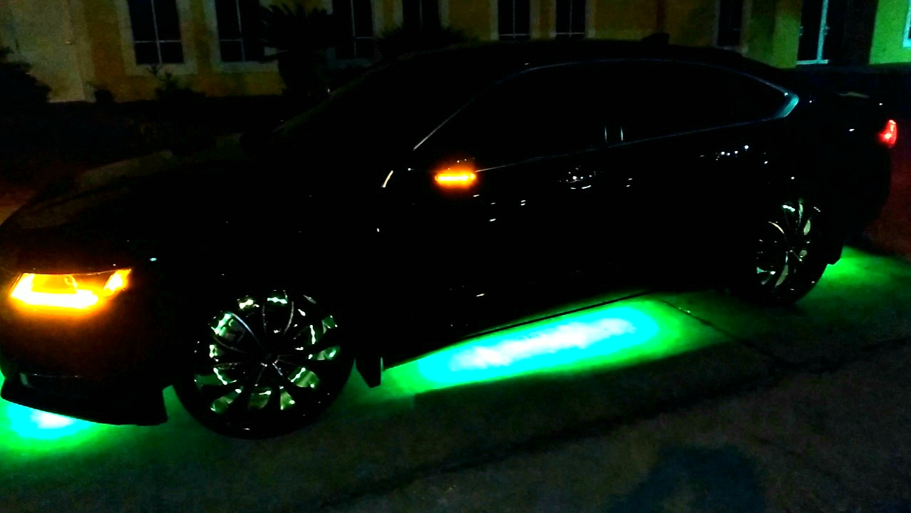 LEDGlow 4pc Bluetooth Million Color LED Underbody Underglow Accent Neon Lighting Kit for Cars - Smartphone App - Courtesy Lights - Create Any Color - 16 Modes - Water Resistant Tubes customer photo 2