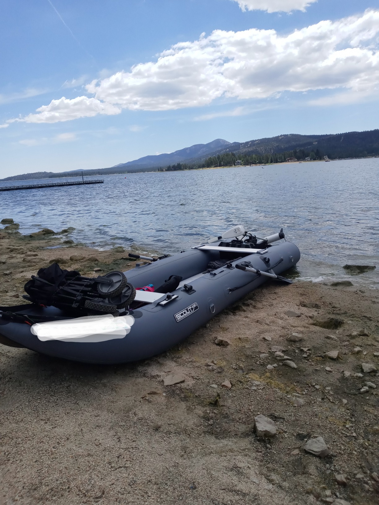 Newport L-Series 62lb Thrust Transom Mounted Saltwater Electric Trolling Motor w/LED Battery Indicator (40