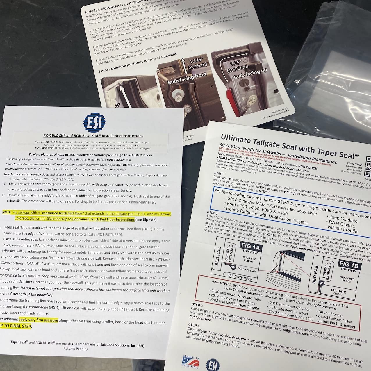 ESI ROK Block 4.25 inch Width Tailgate Gap Cover and Ultimate Tailgate Seal with Taper Seal 6ft for Sidewalls customer photo 2