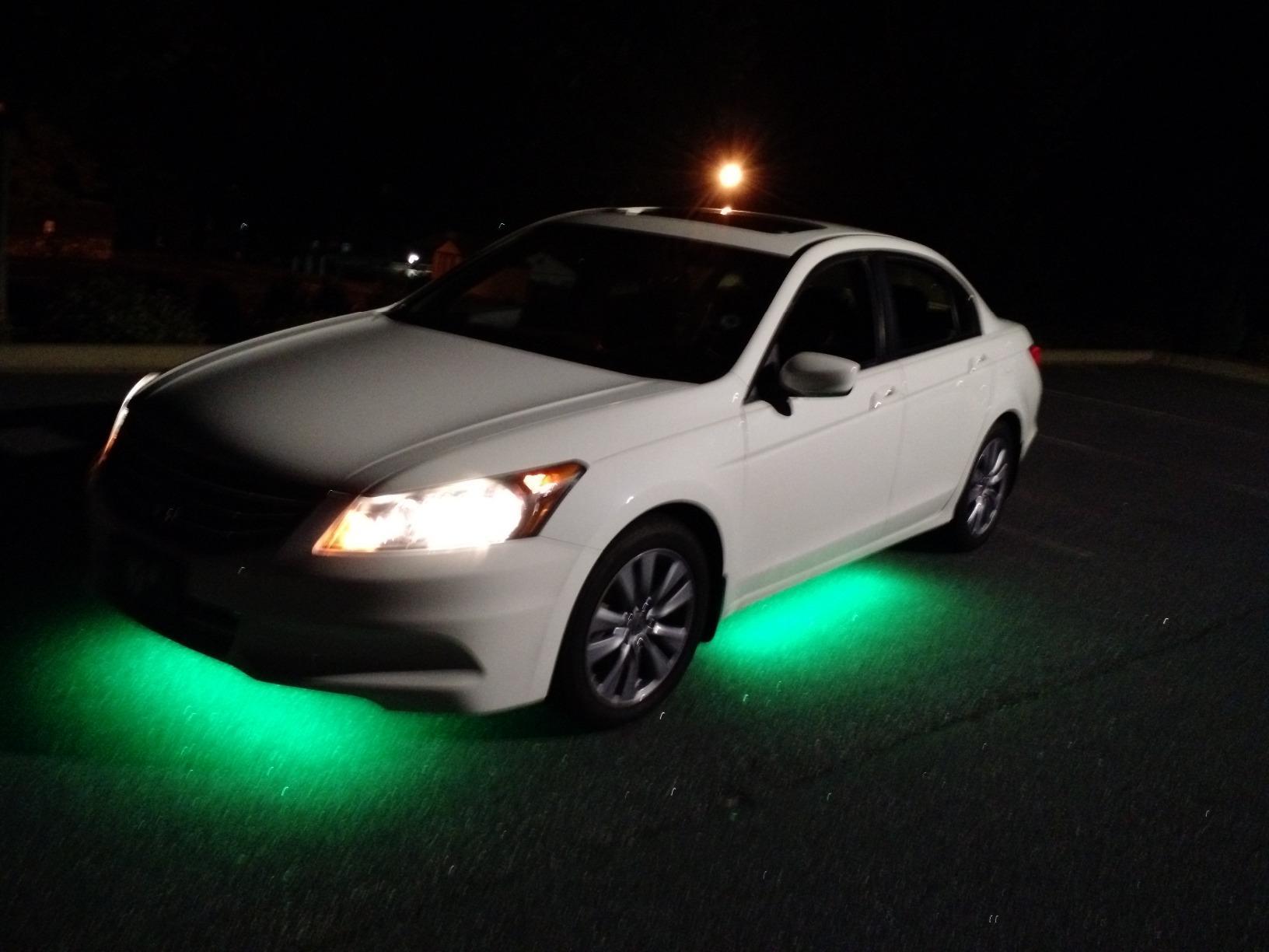 OPT7 Aura Aluminum Car Underglow Lights with Remote Control, Exterior Neon Accent Under Glow Kit for Cars, Waterproof Rigid Light Bars, 12V RGB Multicolor LED Strip customer photo 2