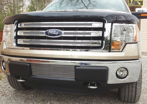 APS Compatible with Ford F-150 2009-2014 Lower Bumper Stainless Steel Black 8x6 Horizontal Billet Front Grill Grille Insert F66789J customer photo 1