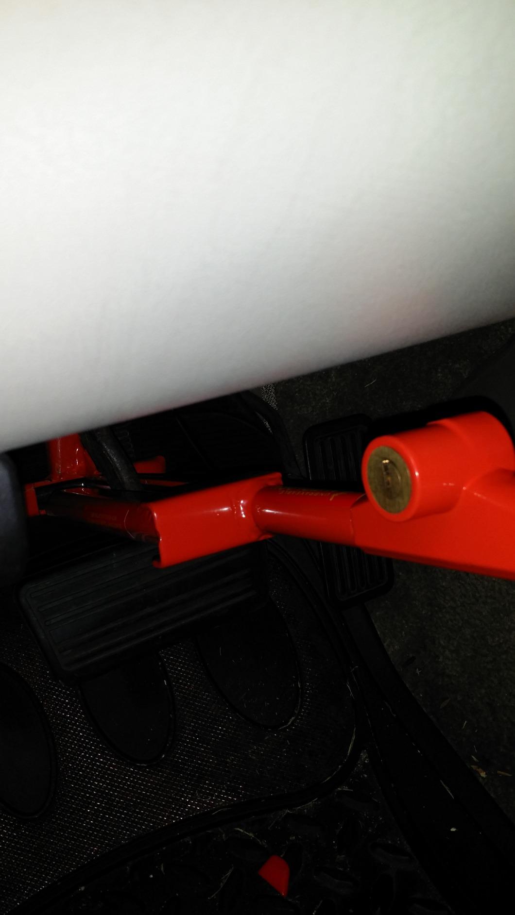 The Original Unbreakable Autolock Patented Automotive Anti-Theft System, Brake or Clutch Pedal Deadbolt Lock for Cars, Trucks, SUV's, Van Security with 3 Keys customer photo 1