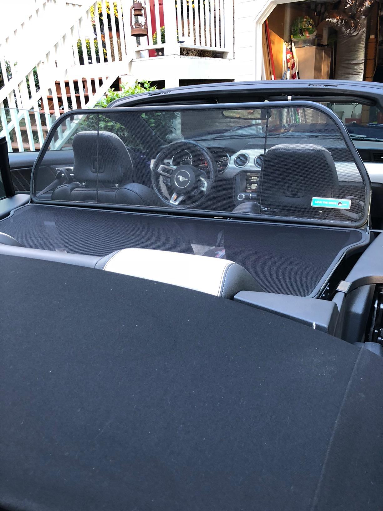 Love The Drive Mustang Convertible 2015 to 2018 By trade; the #1 Accessory for Convertibles. Wind Deflectors Are Also Known As: Wind Screen, Windscreen, Windstop and Wind Blocker customer photo 2