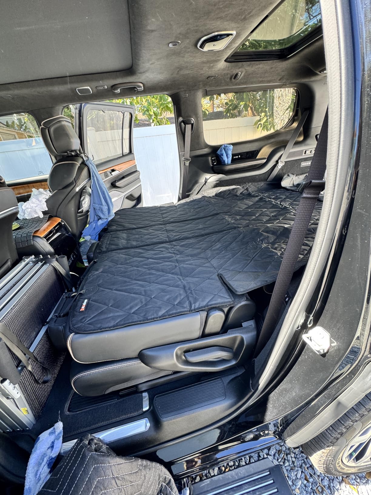 4Knines Split Cargo Liner for SUV - For Dogs & Pets, Heavy-Duty, Waterproof Trunk Mat & Cargo Cover - Fits 60/40 Split Bench & Armrest Pass-Through - Machine Washable, Non-Slip, Durable (Small, Black) customer photo 2