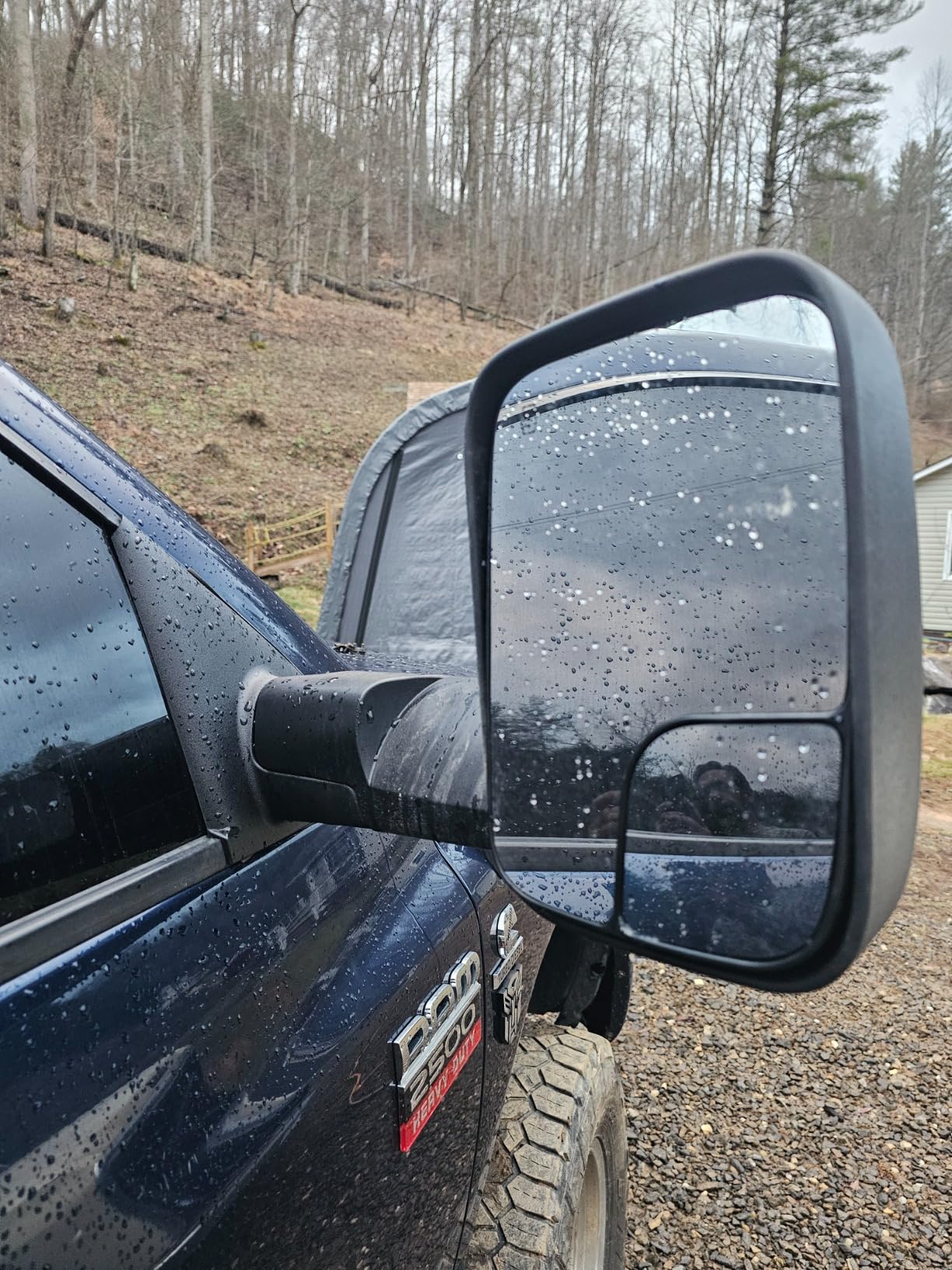 ECCPP Towing Mirrors Fit 02-08 For Dodge For Ram 1500 03-09 For Dodge For Ram 2500 3500 Pickup Truck Power Heated Tow Folding Side View Black Mirror Pair Set Right Passenger And Left Driver Side customer photo 1