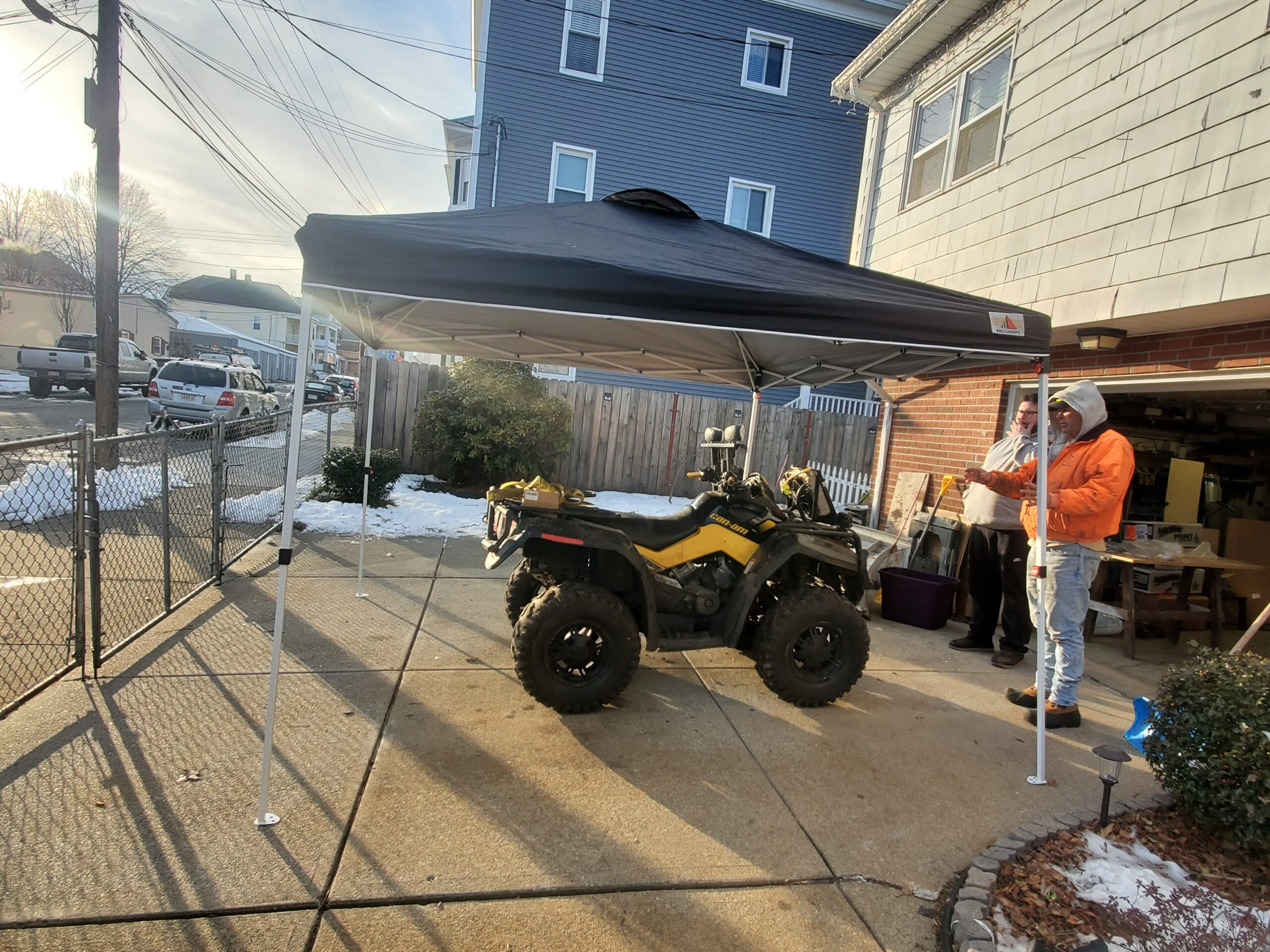 ABCCANOPY Pop Up Canopy - Outdoor Patio Portable Canopy Tent Heavy Duty for Backyard and Deck with 4 Sandbags(Black, 10x10) customer photo 1