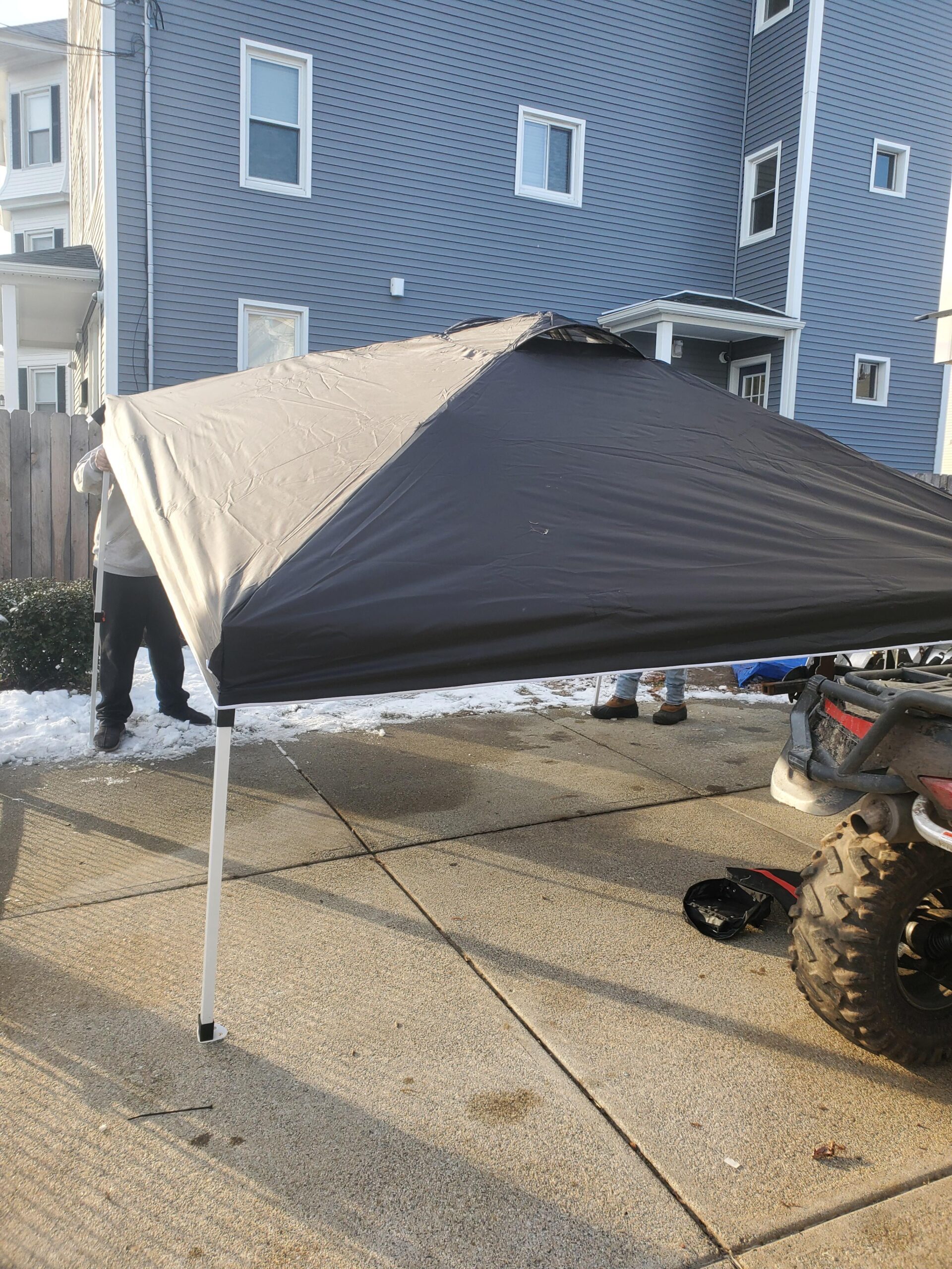 ABCCANOPY Pop Up Canopy - Outdoor Patio Portable Canopy Tent Heavy Duty for Backyard and Deck with 4 Sandbags(Black, 10x10) customer photo 2