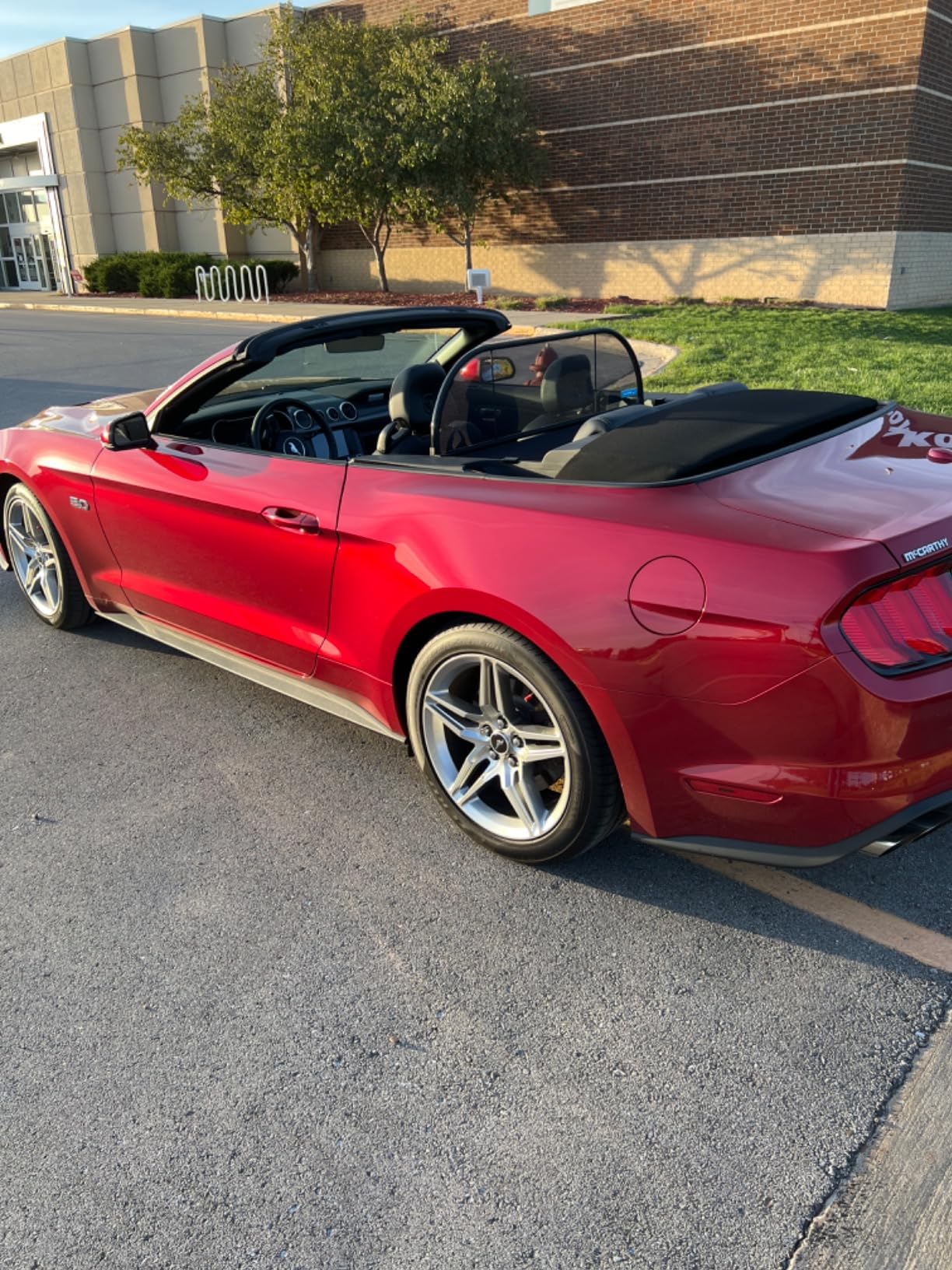 Mustang Convertible 2015 to 2023 Love The Drive Wind Deflector Compatible with a CDC Lightbar, Saleen Lightbar, Roush Lightbar customer photo 2