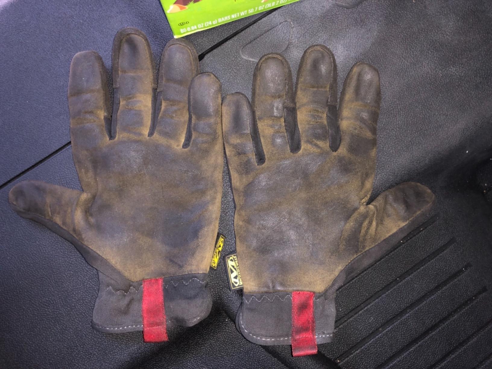 Mechanix Wear Material4X FastFit Gloves - Leather Abrasion-Resistant Gloves for Hand Safety - Breathable - Secure Fit - Anti-Slip - Cut-Resistant - Machine Washable - Brown/Black - Large customer photo 1