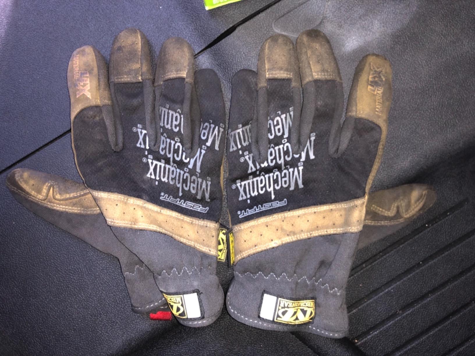 Mechanix Wear Material4X FastFit Gloves - Leather Abrasion-Resistant Gloves for Hand Safety - Breathable - Secure Fit - Anti-Slip - Cut-Resistant - Machine Washable - Brown/Black - Large customer photo 2