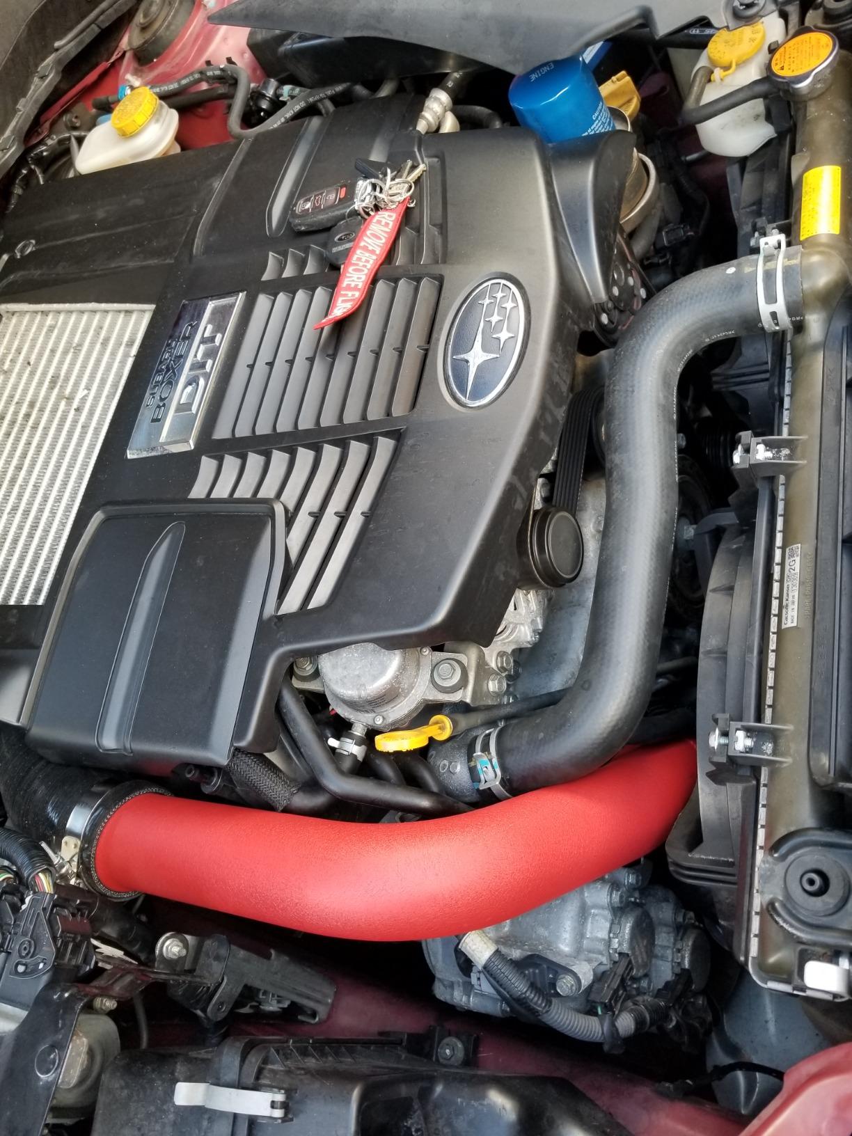 Mishimoto MMICP-WRX-15WRD Charge Pipe Kit Compatible With Subaru WRX 2015 Red customer photo 2