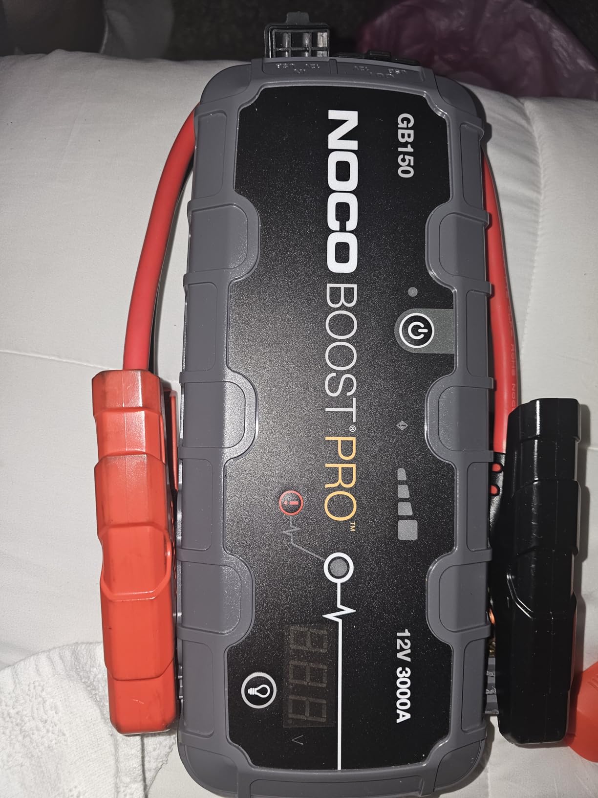 NOCO Boost GB150: 3000A UltraSafe Jump Starter - 12V Lithium Battery Booster Pack, Portable Jump Box, Power Bank & Jumper Cables - for 9.0L Gas and 7.0L Diesel Engines customer photo 1